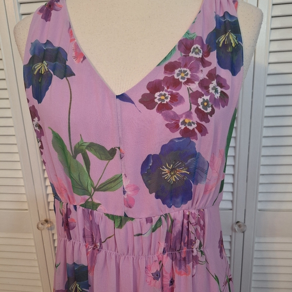 Talbots Georgette Botanical Floral Dress Sz 8P NWT *V - Picture 7 of 9